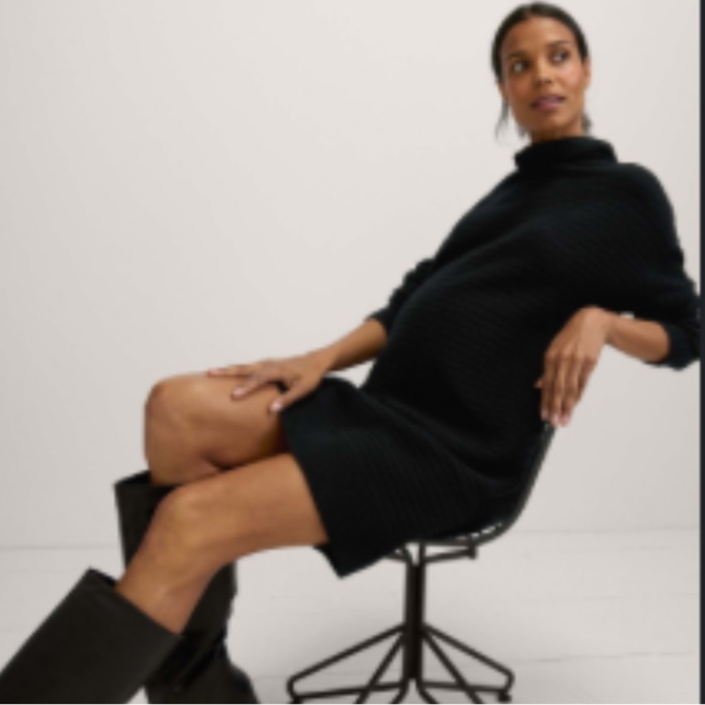 Hatch Kendall Black Sweater Dress Medium